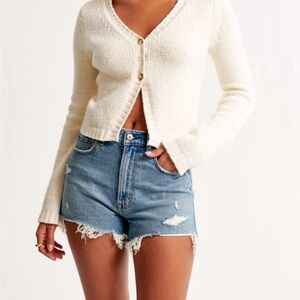 Abercrombie & Fitch Curve Love High Rise Mom Short Sz 36/22 NWT
